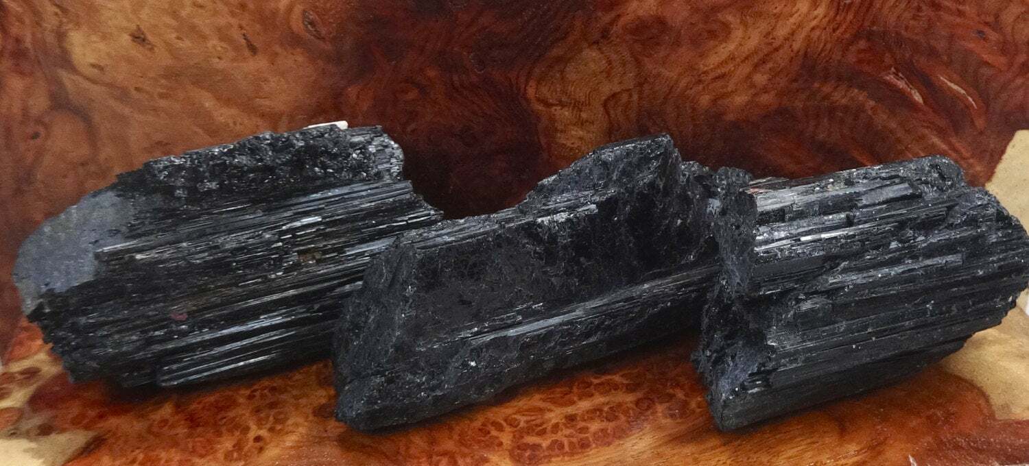 Large Black Tourmaline Crystal 1 LB ( 5 - 8 Pcs ) Crystal From Brazil