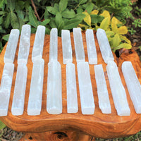1 lb Bulk Wholesale Lot 5" Selenite Sticks (Raw Selenite Wand, Selenite Crystal)