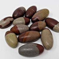Lot of 10 Shiva Lingam Stones Medium 1.5 - 2"  Narmada River India Shiva Lingham