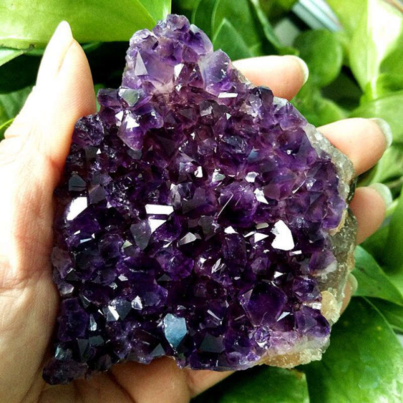 Large Natural Amethyst Cluster Quartz Crystal Druzy Geode Healing Stone Specimen
