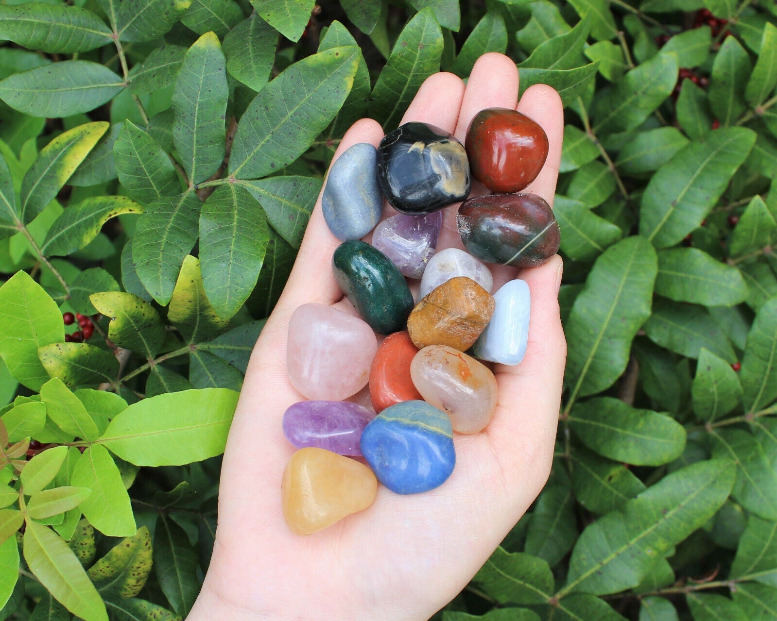 Assorted Tumbled Stones: SMALL, MEDIUM or LARGE Sizes Wholesale Bulk Lots Mixed