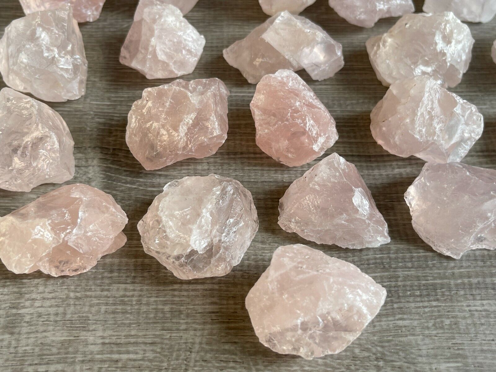 Rose Quartz Rough Natural Stones, 1.25-2" Raw Rose Quartz, Wholesales Bulk Lot