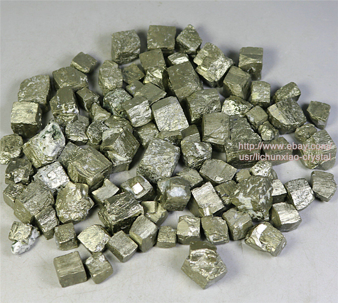 100g Wholesale Beautiful Golden Iron Pyrite Cubic Crystal gem Mineral Specimen