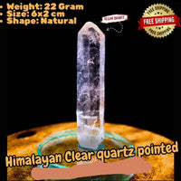 22g Natural Clear White Himalayan Quartz Cluster Rare Mineral Specimen Matrix