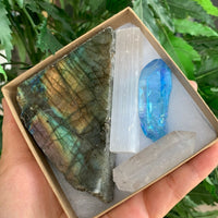 Premium Crystals & Healing Stones Set for New Beginnings, Meditation, Protection