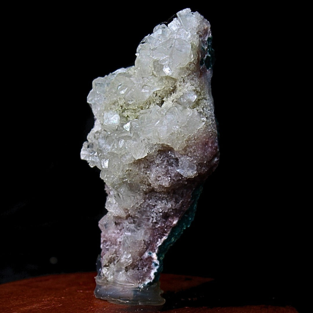 Apophyllite with Heulandite Mineral 11x5.5cm Rare Indian Crystal Cluster