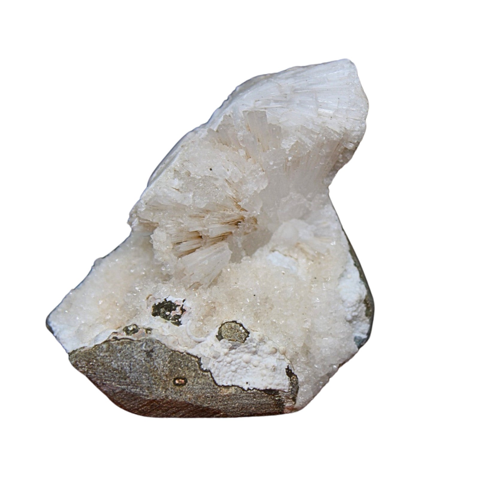 Scolecite Geode 60g 6x4cm Natural White Crystal for Meditation Healing