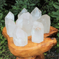 ✨ Natural Clear Quartz Point with Cut Base | Premium 'A' Grade | Zeenat Studio