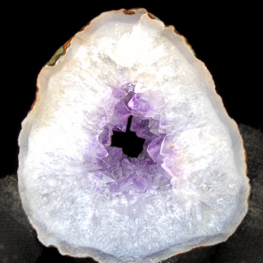 166g Amethyst Cluster Stone Cabinet Mineral from India 7x6 cm