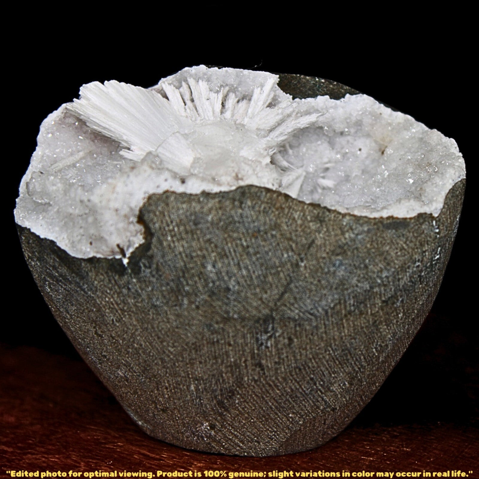 Scolecite Geode 148g 6x5cm Natural Calm Energy Stone for Chakra & Reiki