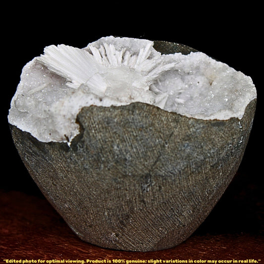 Scolecite Geode 148g 6x5cm Natural Calm Energy Stone for Chakra & Reiki