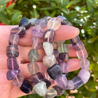 Wholesale Grade A++ Gemstone Nugget Bracelet, Choose from 18 Gemstone Types