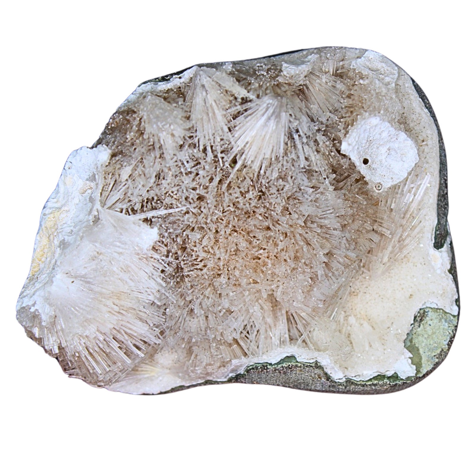 162g Scolecite Geode Natural Radiating Crystal Mineral Specimen India
