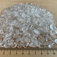 Clear Quartz Semi Tumbled Gemstone Mini Chips 5 - 10 mm, Wholesale Bulk Lot
