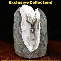 116g Scolecite Geode Spray Crystal – Natural Zeolite Mineral from India