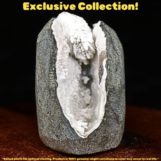 116g Scolecite Geode Spray Crystal – Natural Zeolite Mineral from India