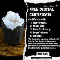 Rare Scolecite Stilbite Heulandite Geode 235g Mineral Specimen India