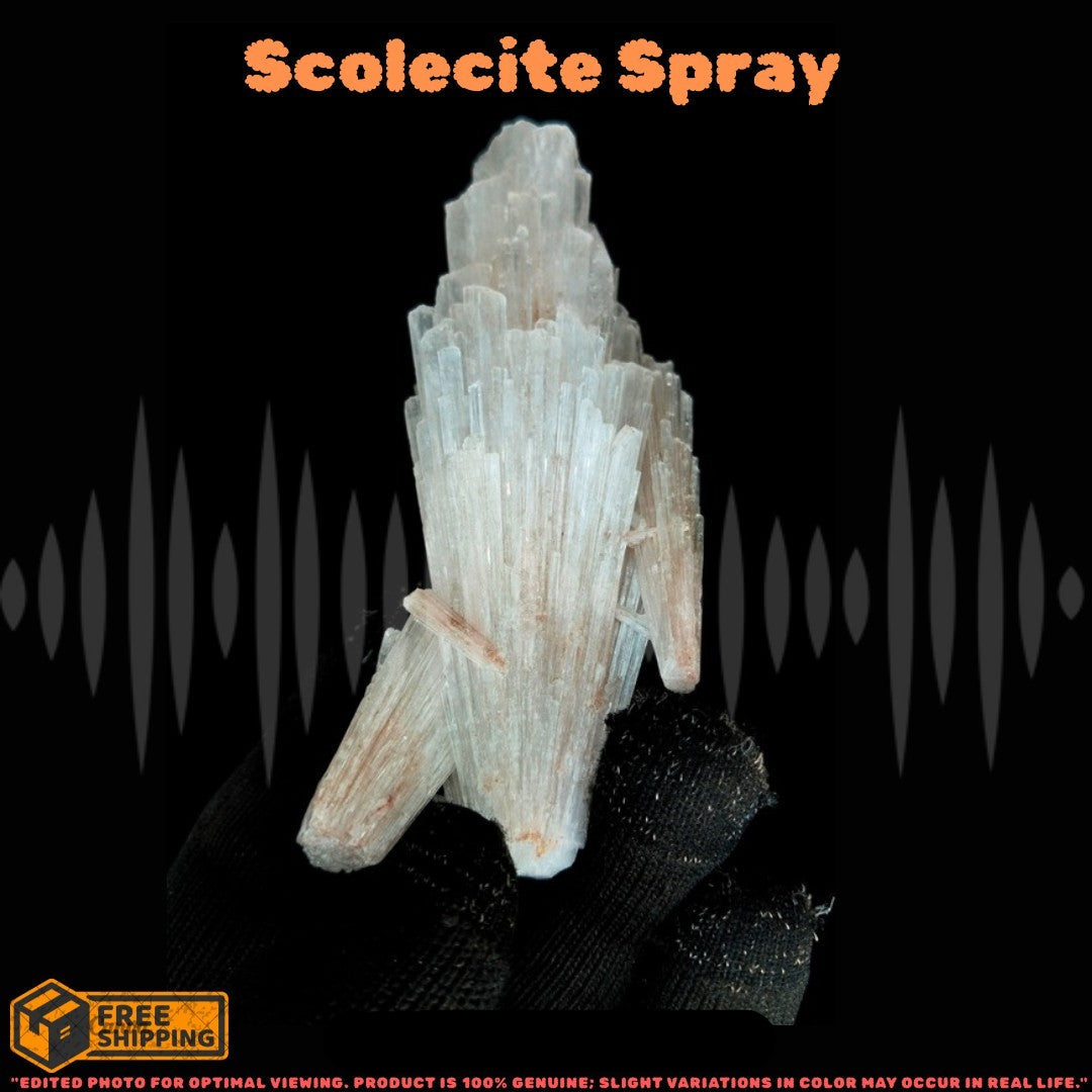 Raw Scolecite Mineral Cluster Energy Healing Crystal Home or Office 72g 11x5x2cm