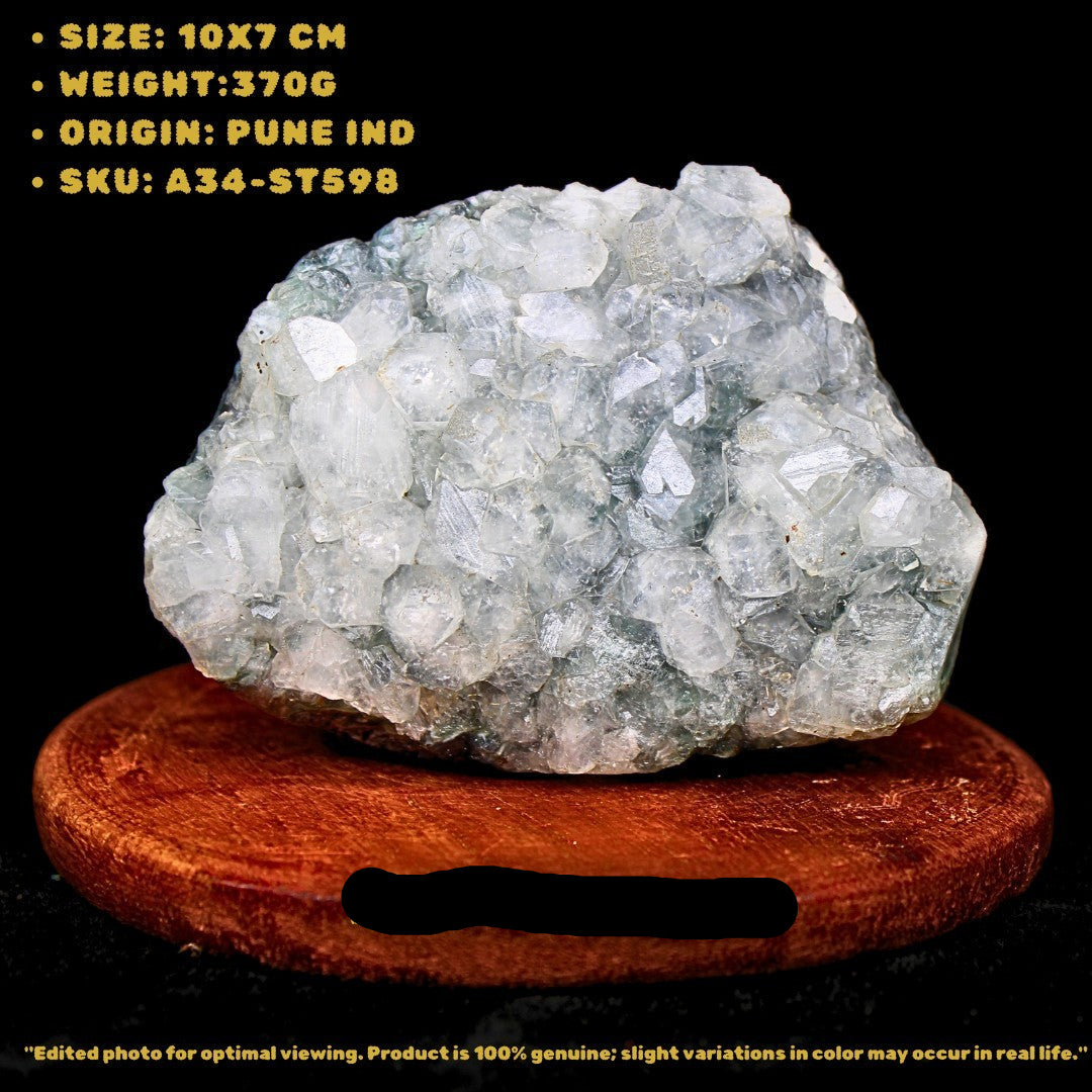 Rare 370g Apophyllite Crystal Cluster Natural Mineral Specimen India