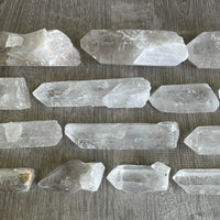 Extra Large Natural Clear Quartz Points, 2 to 7 Inch Quartz Crystals, Grade B