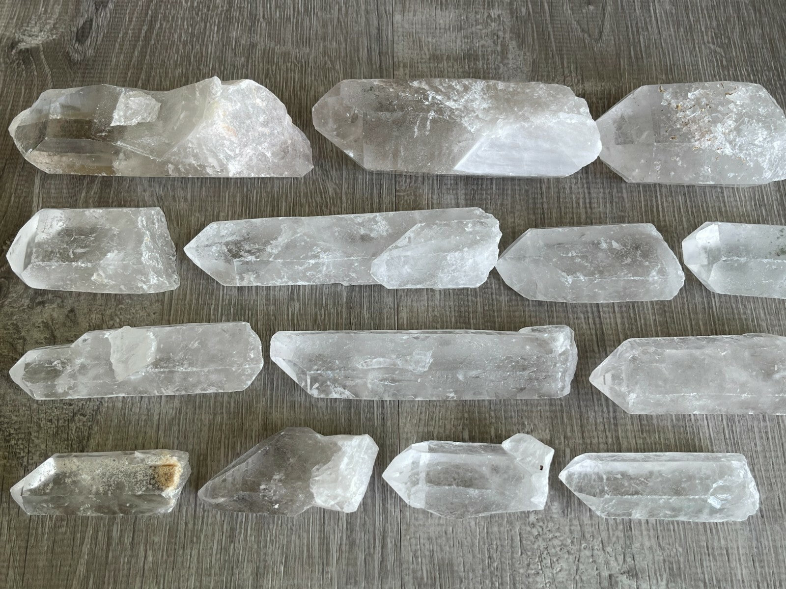 Extra Large Natural Clear Quartz Points, 2 to 7 Inch Quartz Crystals, Grade B