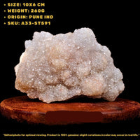 260g Natural Amethyst Quartz Cluster Crystal Geode Purple Druzy India