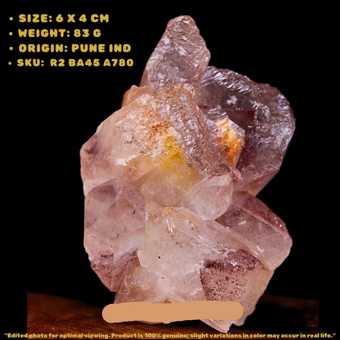 Phantom Quartz Cluster 83g 6x4 cm Rare Crystal with Inner Growth Lines