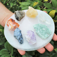 Selenite Charging Station – 6" Round Polished Plate | Large Crystal Charging