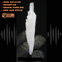 Natural Scolecite Cluster 6g White Zeolite Mineral Crystal from India