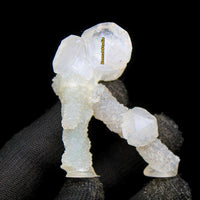 Natural Apophyllite Luster Cluster Matrix 7cm 210g Rare Tower Specimen from Indi