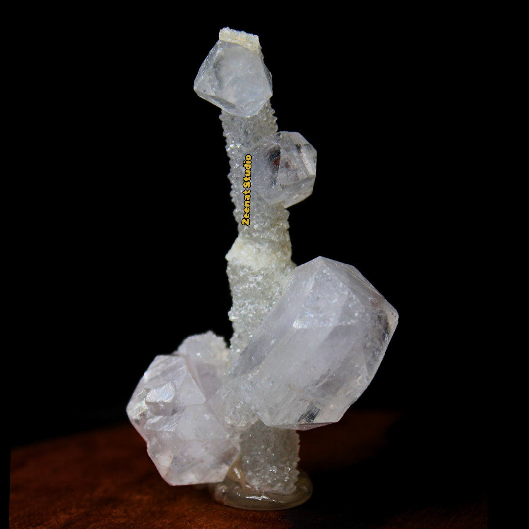 Apophyllite Rare Cluster Matrix 7cm 180g Shiny Tower Crystal Specimen from India