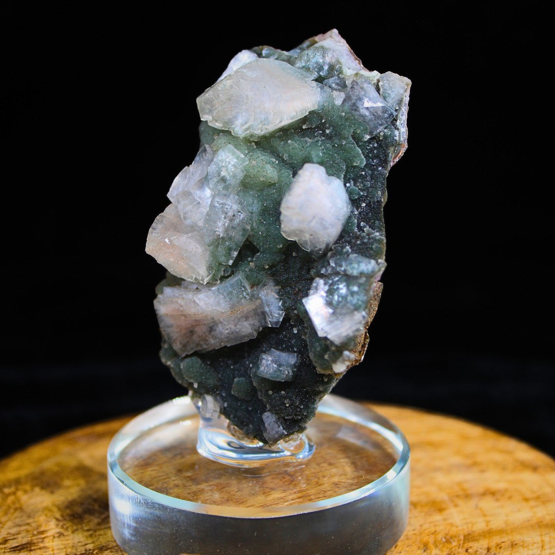 Rare Multi-Color Chalcedony on Heulandite Mineral Specimen 120g India