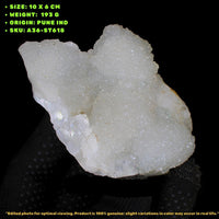 Natural Apophyllite Healing Cluster Stone 193g | 10x6 cm | Raw Crystal for Reiki
