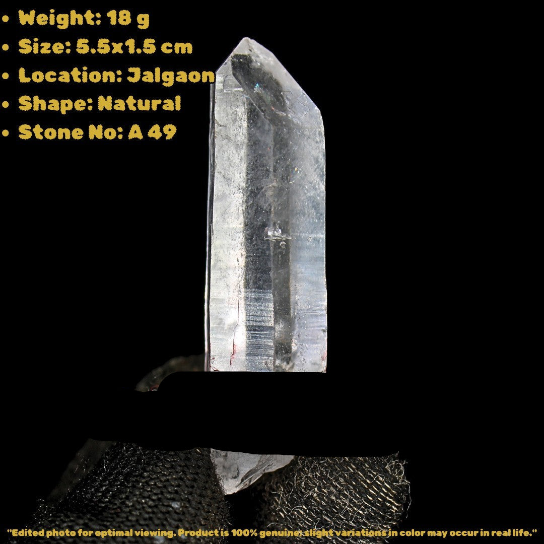 White Himalayan Quartz Point 18g Natural Crystal Mineral Specimen India