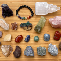 22pcs Premium Beginning Crystal Kit In Box, Crystals Gift Set!