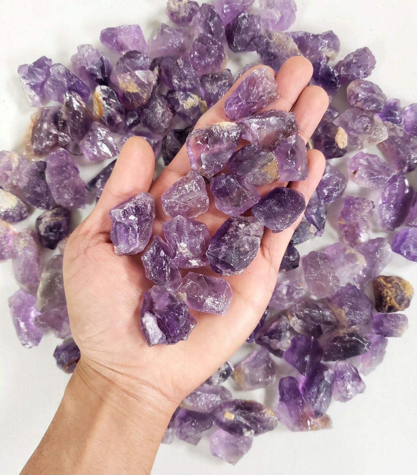Raw Amethyst Crystal Chunks 1" to 2" - Bulk Amethyst Stones from Brazil
