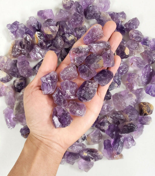 Raw Amethyst Crystal Chunks 1" to 2" - Bulk Amethyst Stones from Brazil