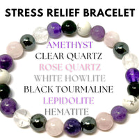 8 mm Bead Gemstone Bracelets: BUY 3 GET 1 FREE! (Stretch Crystal Bead Bracelets)