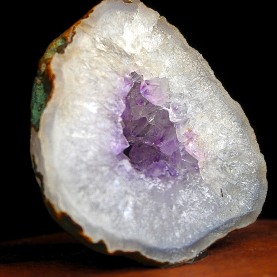 166g Amethyst Cluster Stone Cabinet Mineral from India 7x6 cm