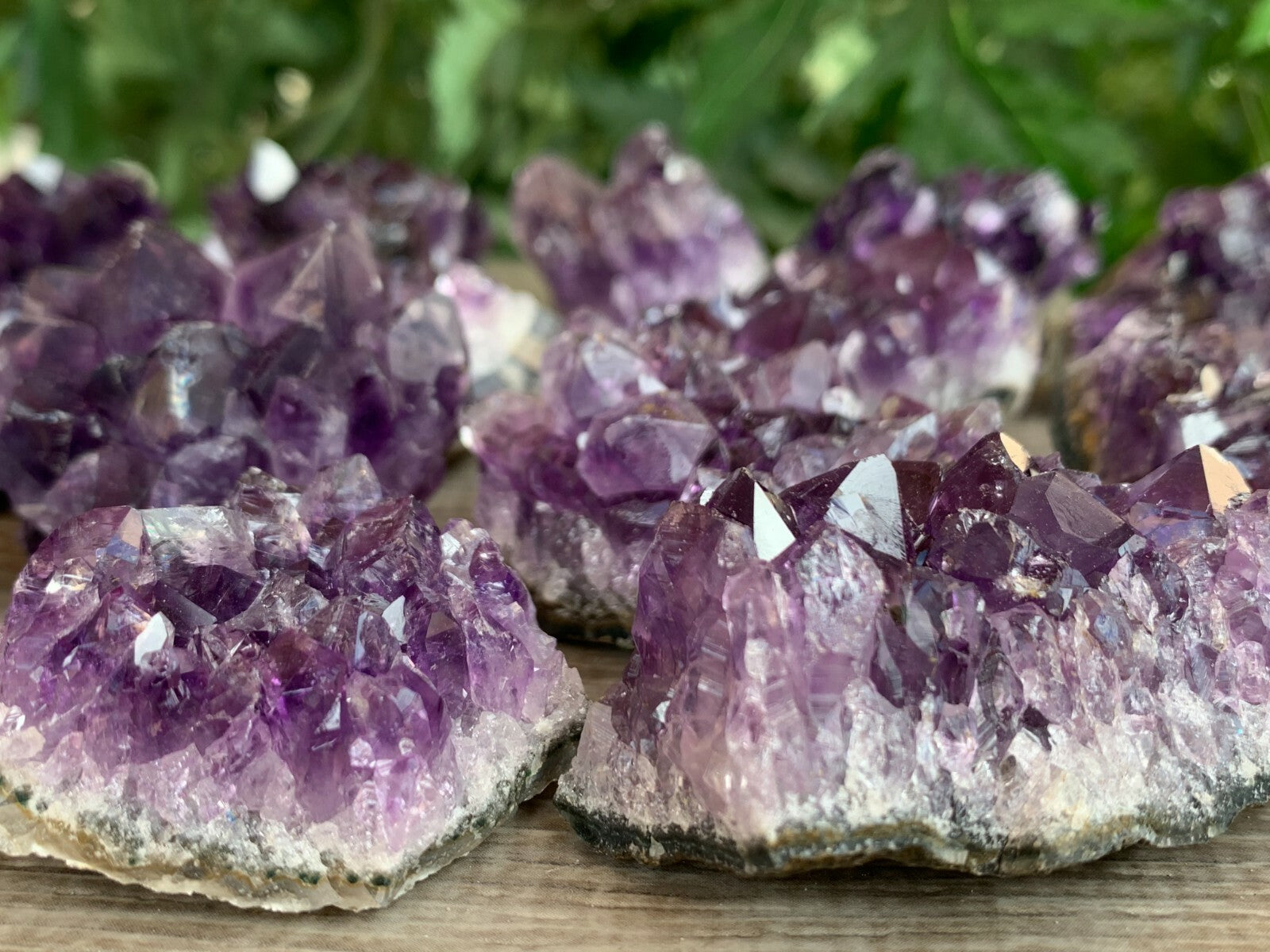 Raw Amethyst Cluster Druzy Collection Box:6-8 oz, 7 - 10 Pieces Natural Amethyst