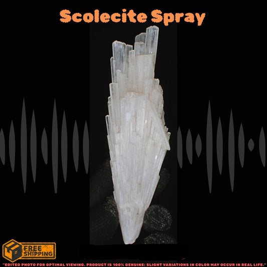 Natural Scolecite Mineral Cluster 80g White Zeolite Crystal India