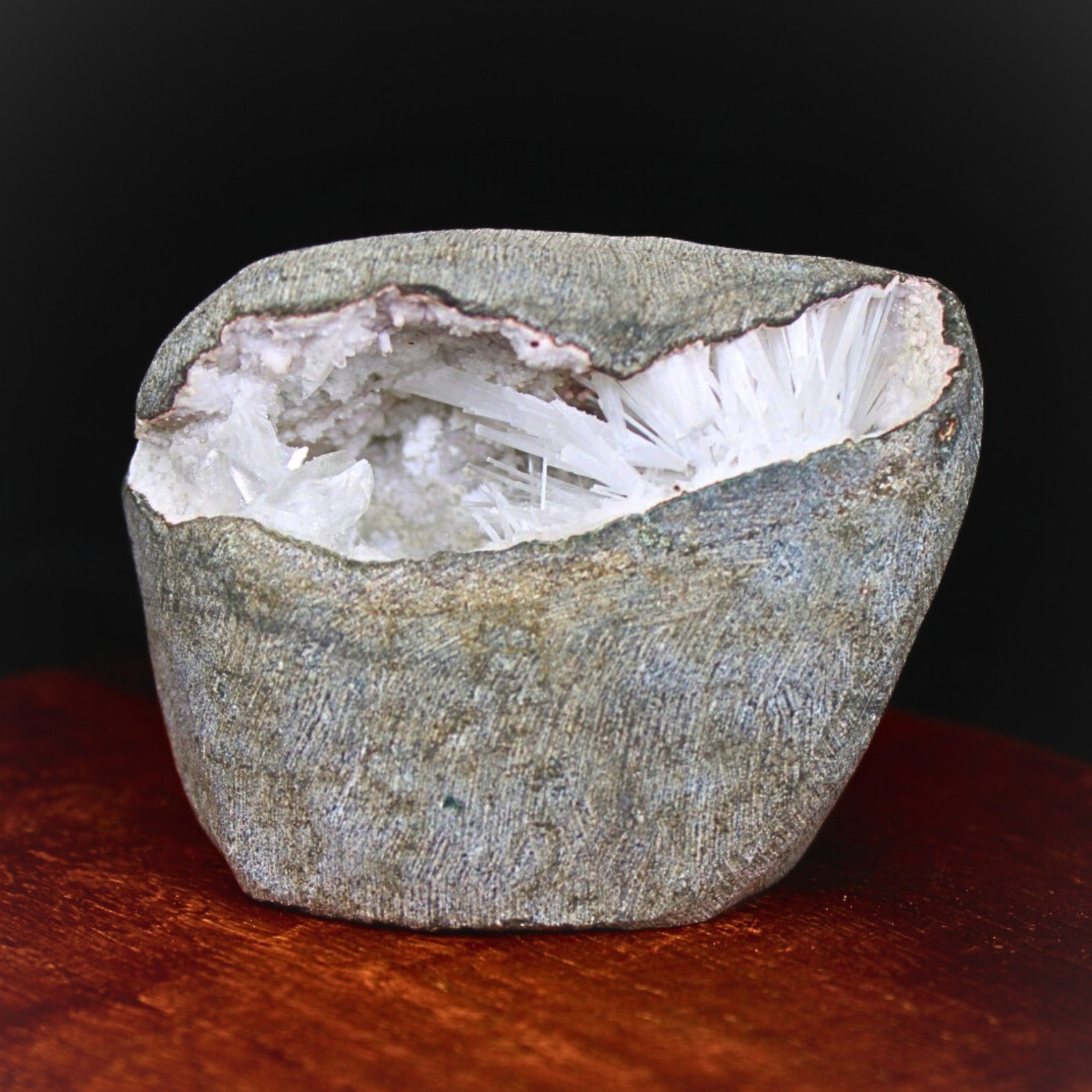 Scolecite Geode Cluster 6x5cm Natural Healing Crystal for Peace Meditation 164g