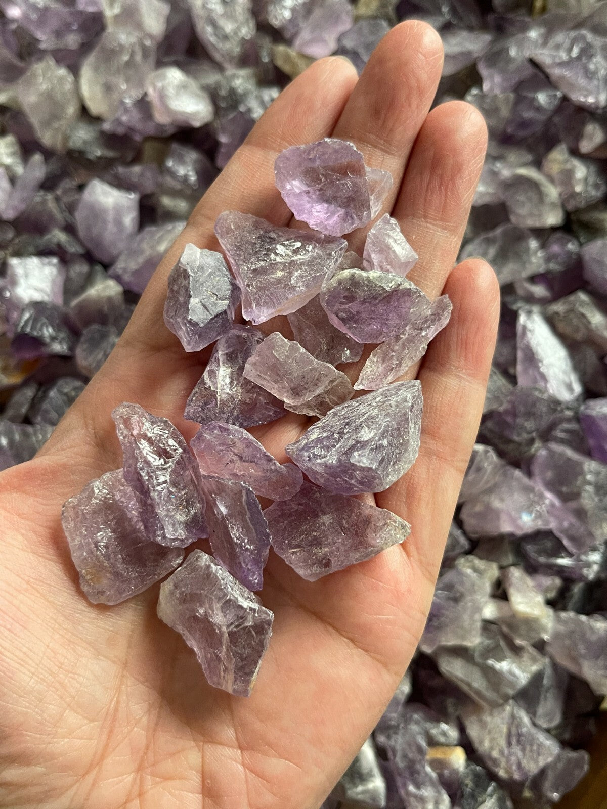 Grade A++ Small Raw Amethyst, 0.5-1" Natural Amethys Chip, Wholesale Bulk Lot