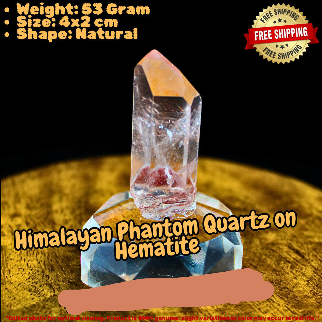 Rare Phantom Quartz Scenic Crystal 53g Unique Mineral Specimen India