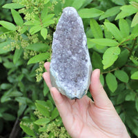 CRAZY CHEAP Gray Lavender Amethyst Cut Base Crystal Geodes - Closeout Amethyst