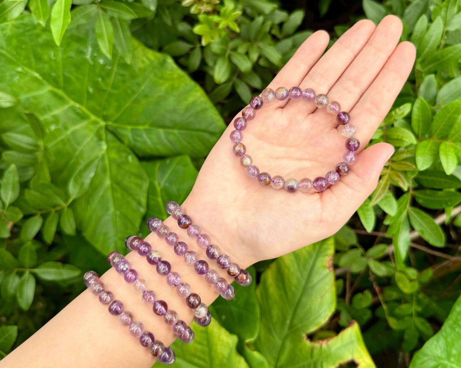 8 mm Bead Gemstone Bracelets: BUY 3 GET 1 FREE! (Stretch Crystal Bead Bracelets)