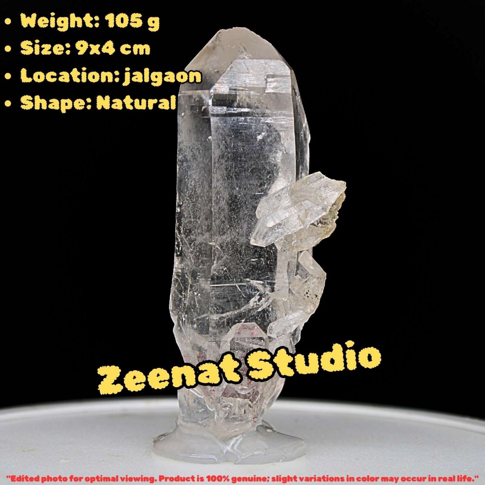 Himalayan Clear Quartz Point Wand Ethically Sourced Healing Crystal from India