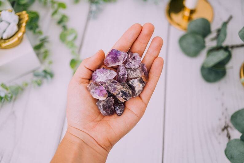 Raw Amethyst Crystal Chunks - Bulk Natural Amethyst Rough Stones from Brazil