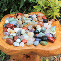 Assorted Tumbled Stones: SMALL, MEDIUM or LARGE Sizes Wholesale Bulk Lots Mixed
