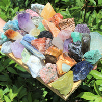 Bulk Crafters Collection 1/2 lb Box Gems Crystals Natural Raw Mineral 250g Rocks